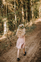 Loose linen girls dress