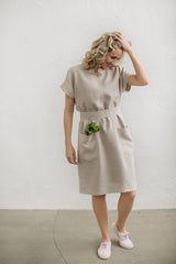 Loose linen dress
