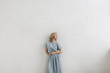Loose ruffled linen dress