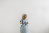 Loose ruffled linen dress