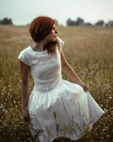 Linen romantic dress