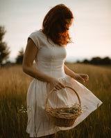 Linen romantic dress