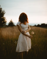 Linen romantic dress