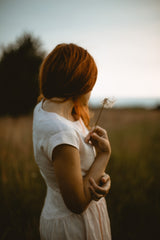 Linen romantic dress