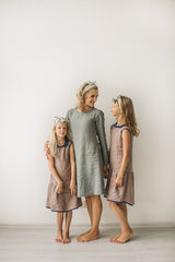 Linen modest dress