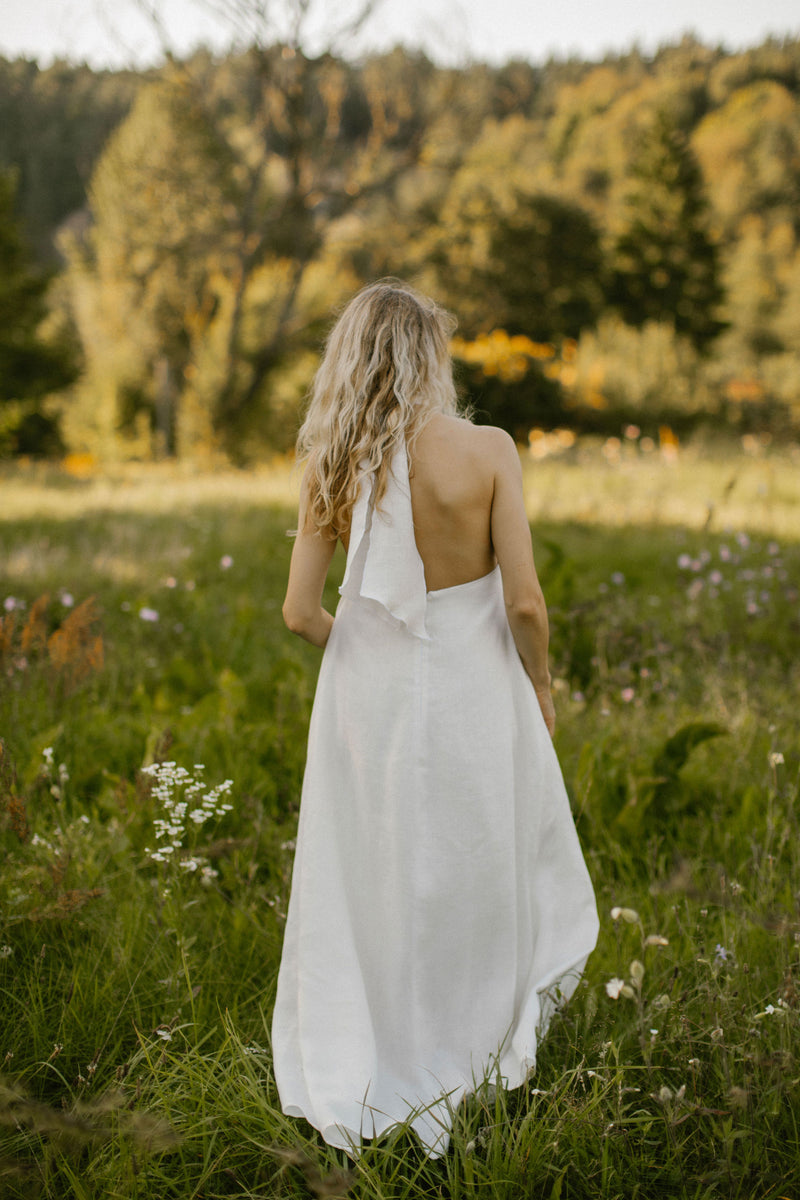 Linen Vineyard Wedding Dress