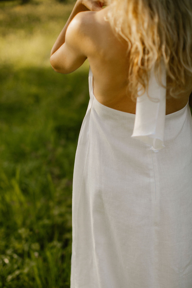 Linen Vineyard Wedding Dress