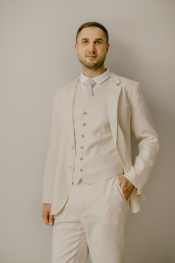 Linen wedding shirts for groom 2025