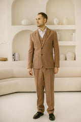 Classic Rustic Linen Wedding Suit (Set of 5)