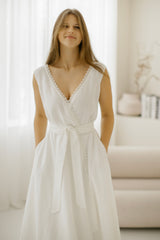 Linen Coastal Wedding Dress
