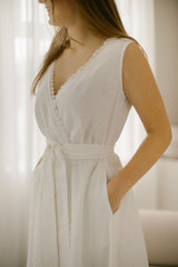 Linen Coastal Wedding Dress