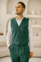 Linen Wedding Suit (Set Of 3)