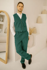 Linen Wedding Suit (Set Of 3)