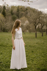 Linen Waistcoat Skirt Set