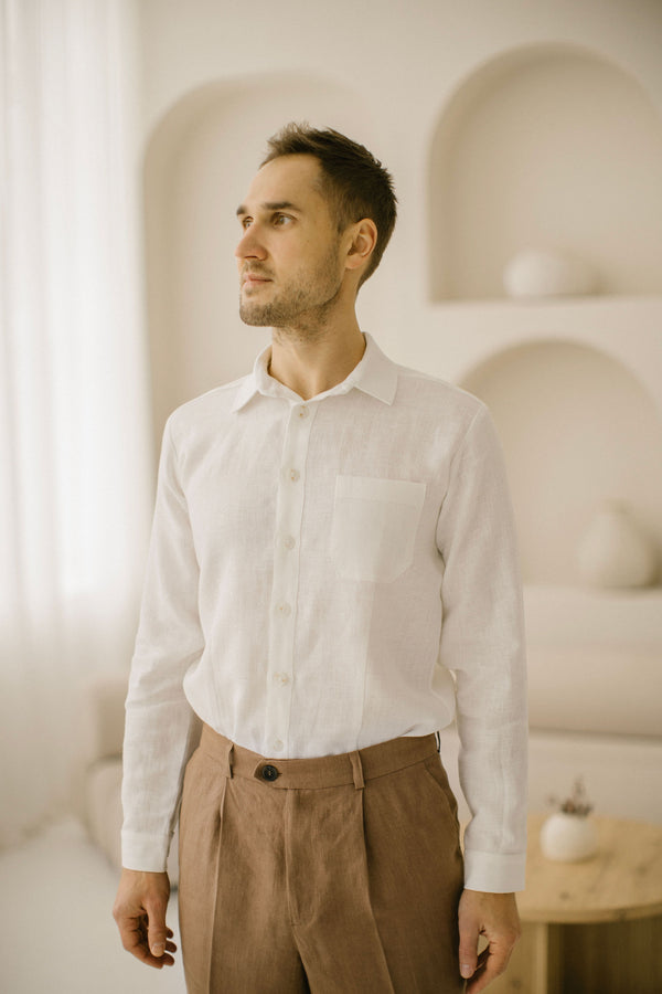 Men's Linen Shirt. Handcrafted. World Wide Shipping. Linen Wedding Dress Men's Linen Shirt. Handcrafted. World Wide Shipping. Linen Wedding Dress