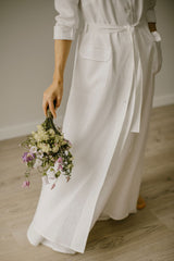 Long Linen Wedding Coat