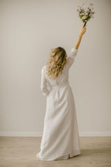 Long Linen Wedding Coat