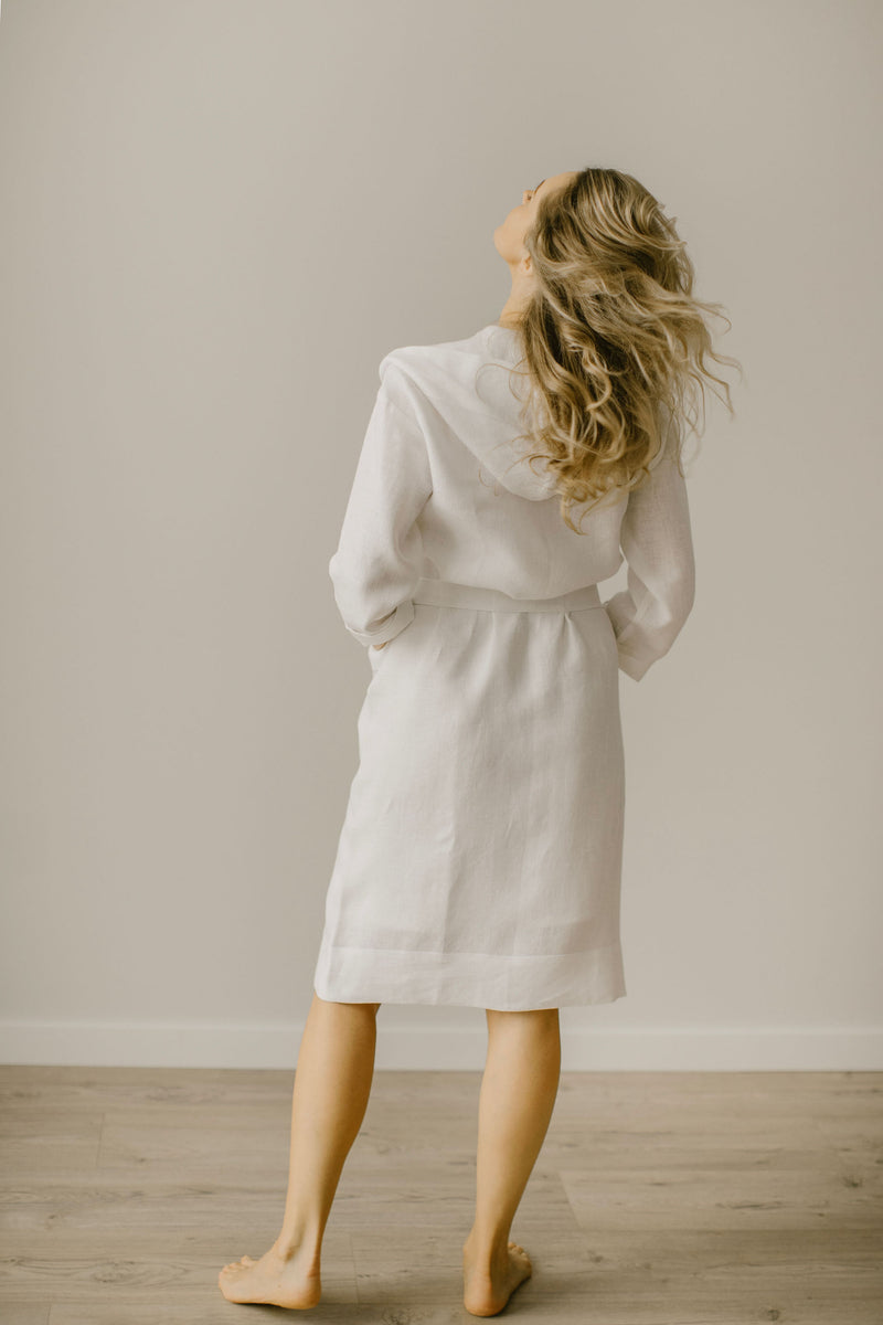 Linen Bridal Robe.