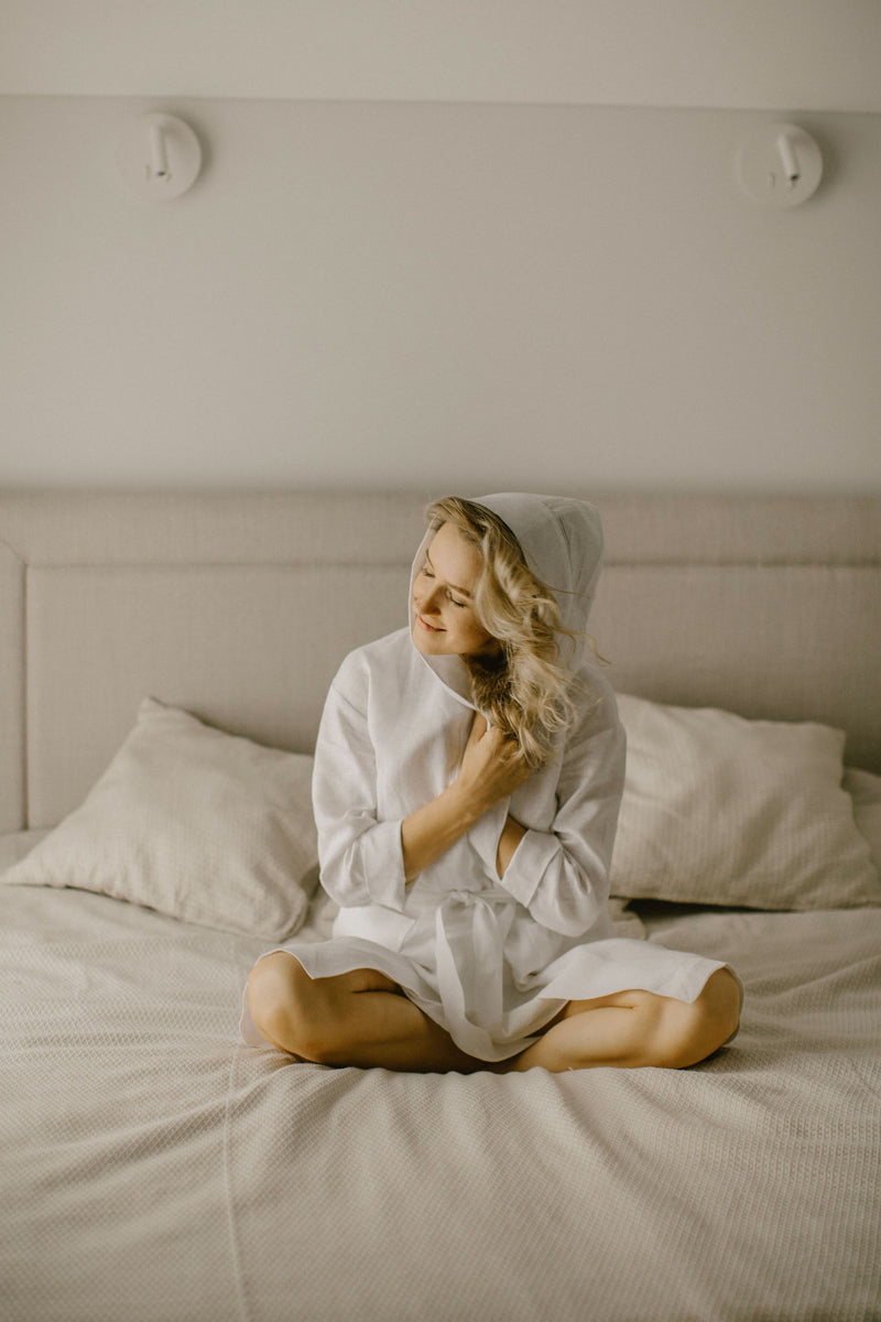 Linen Bridal Robe.