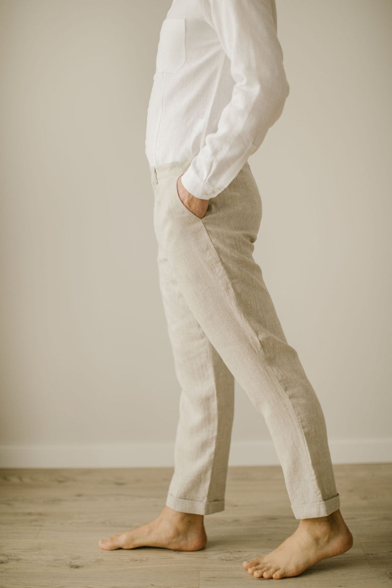 Linen Trousers Waistcoat Set