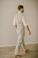 Linen Trousers Waistcoat Set