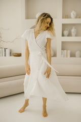 Barefoot Linen Wedding Dress