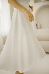 Barefoot Linen Wedding Dress