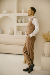 Classic Linen Wedding Suit (Set Of 2)