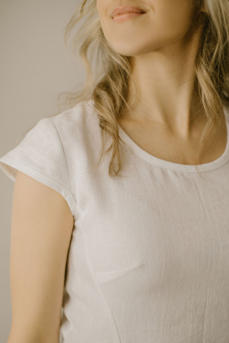 A-Line Linen Wedding Dress