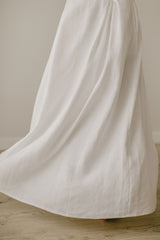 A-Line Linen Wedding Dress