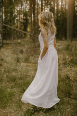 Linen Bridal Waistcoat Skirt Set
