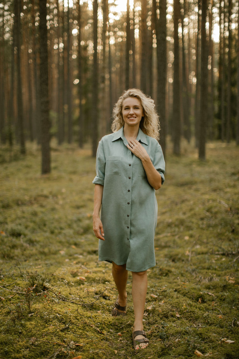 Linen Shirt Dress