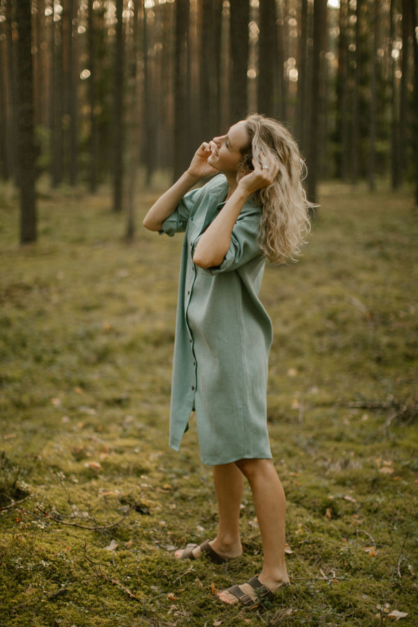 Linen Shirt Dress