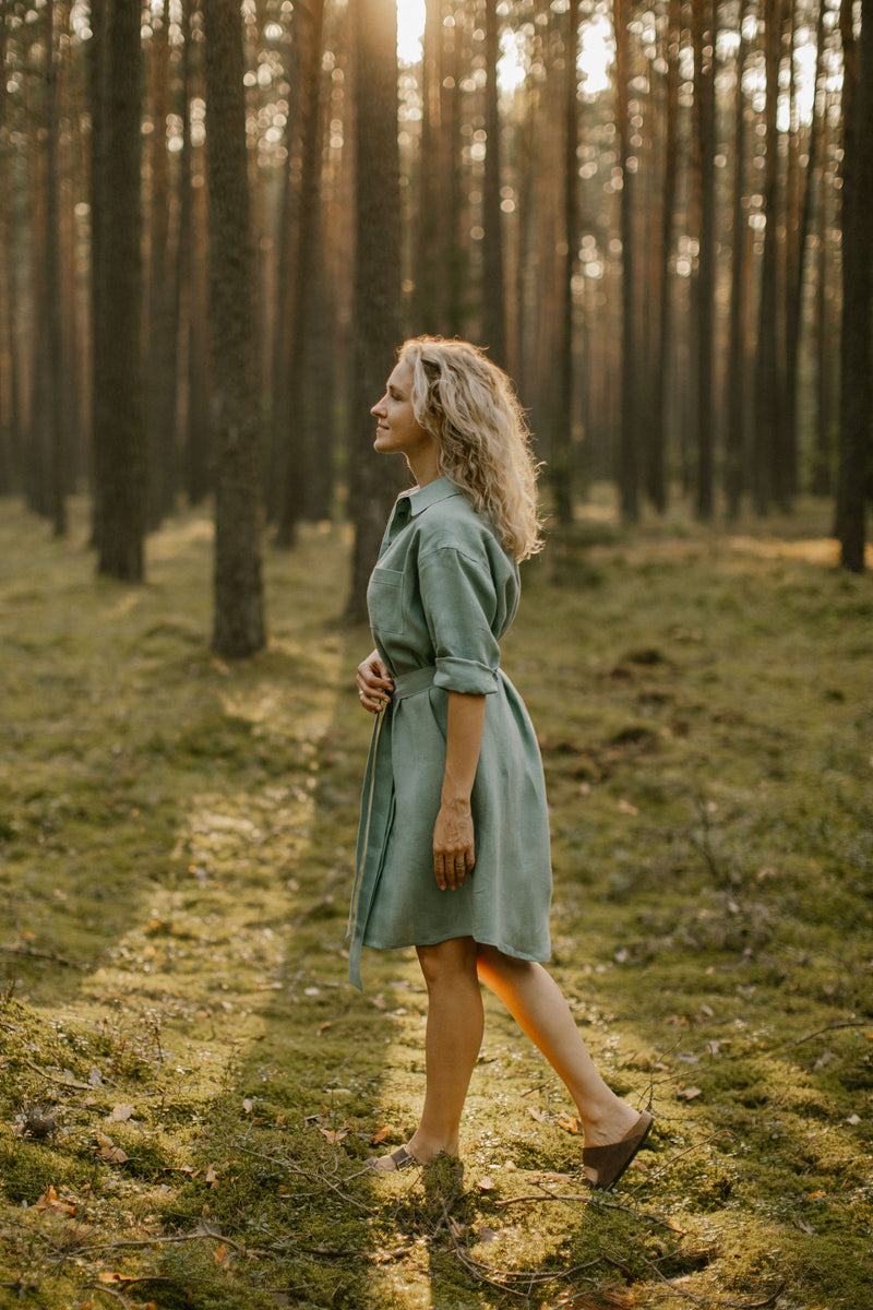 Linen Shirt Dress