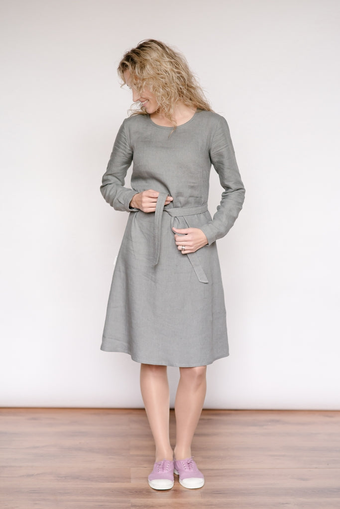 Linen modest dress