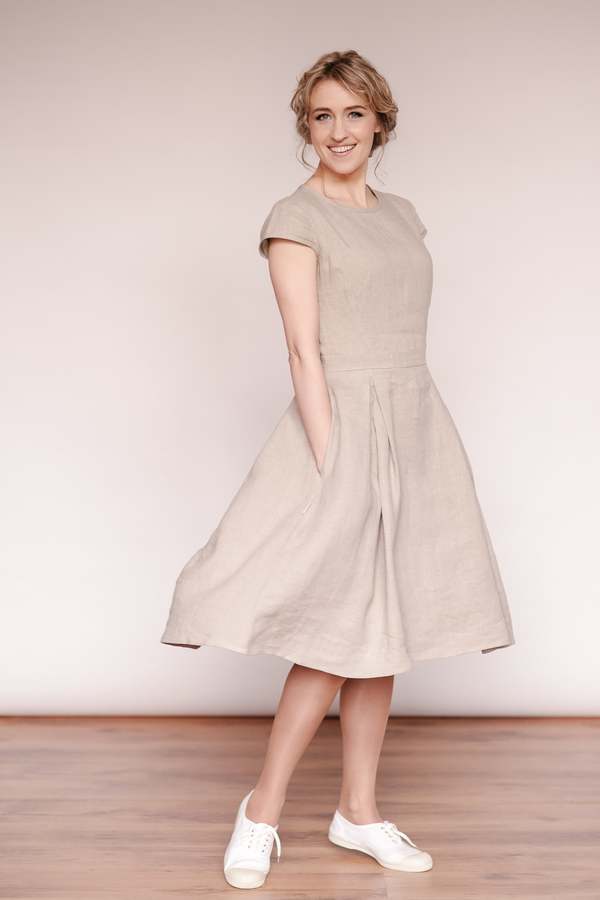 Linen retro dress
