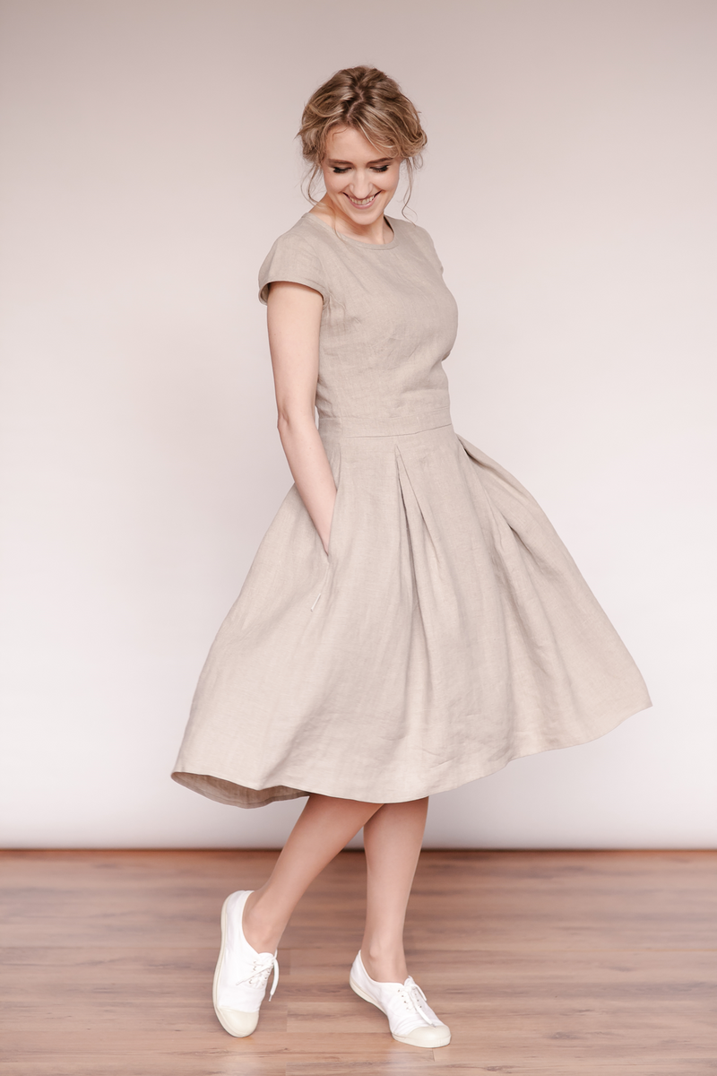 Linen retro dress