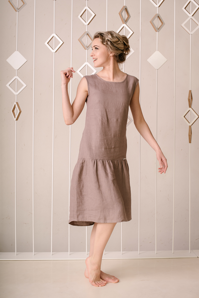 Linen tank dress