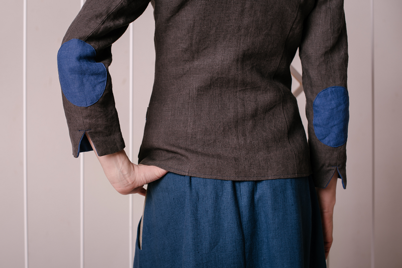 Linen dark jacket