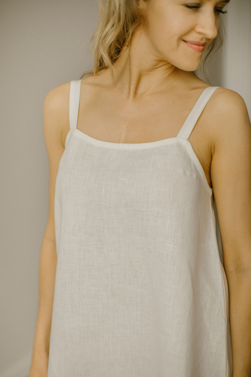 Linen nightdress. Handcrafted by Linen Wedding Dress team.