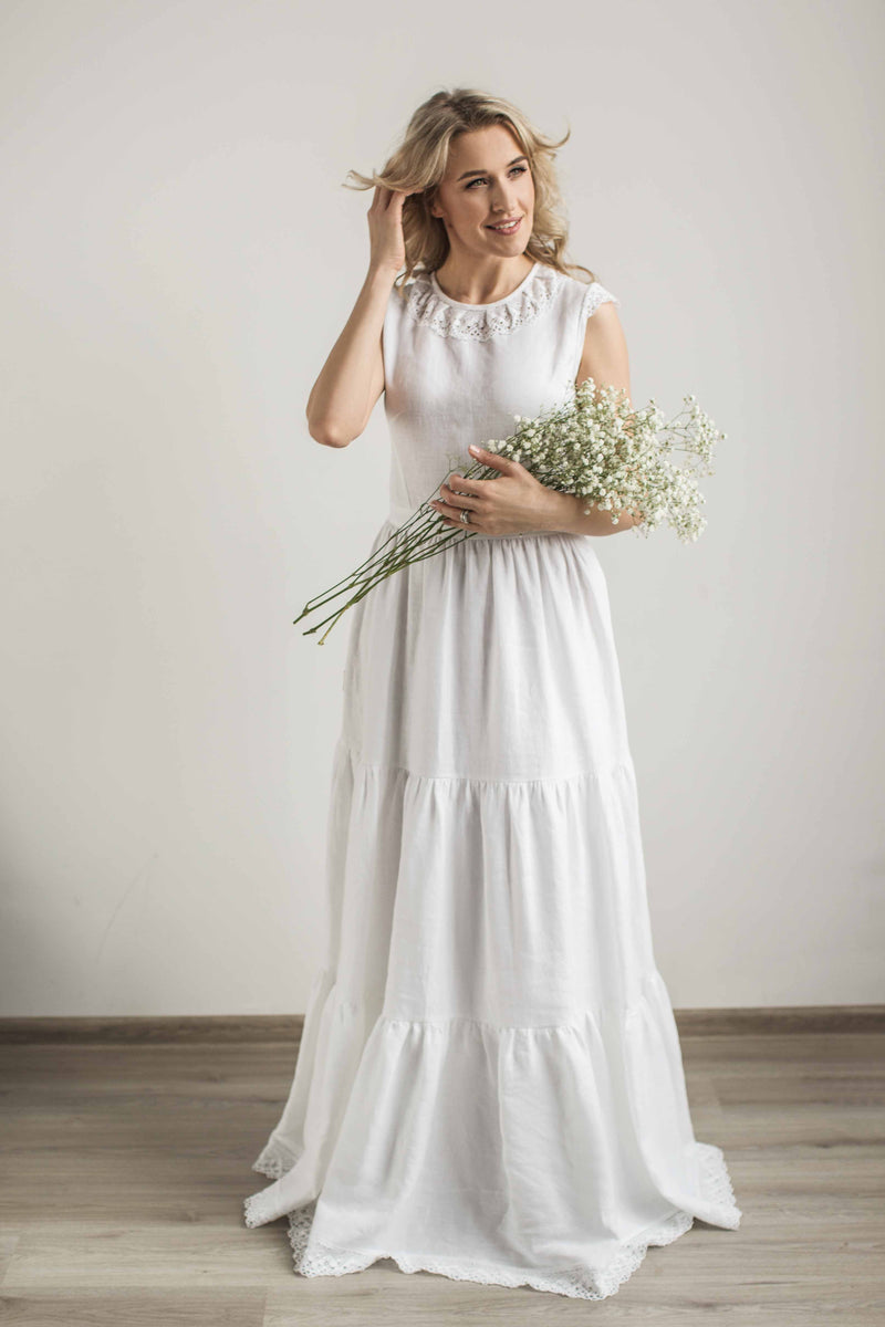 Linen Boho Lace Wedding Dress. Handcrafted. World Wide Shipping. Linen Wedding Dress Linen Boho Lace Wedding Dress. Handcrafted. World Wide Shipping. Linen Wedding Dress