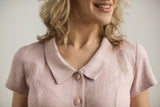 Linen button down dress