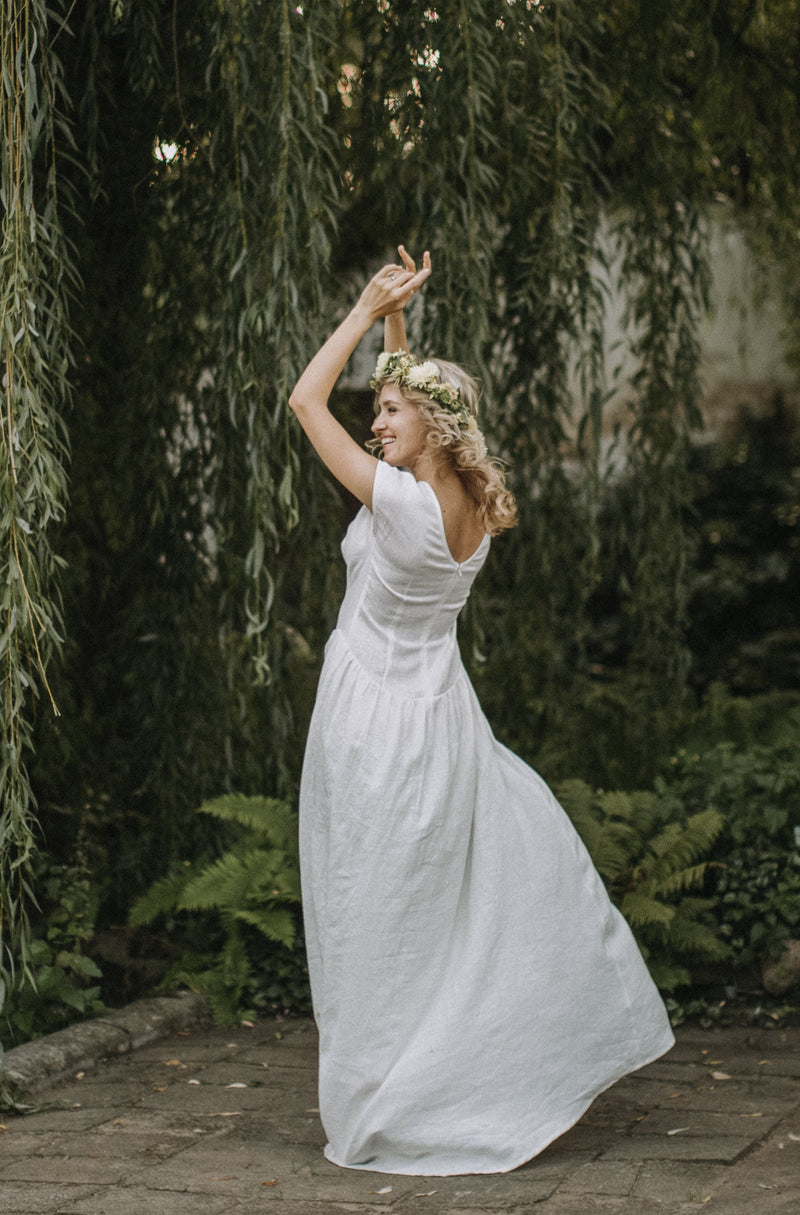 linen wedding dresses summer Linen summer wedding dress NADIA