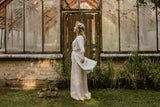 Linen wedding dress coat