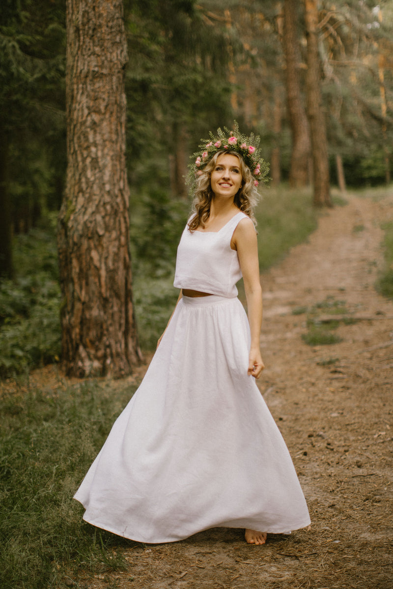 Linen Crop Top