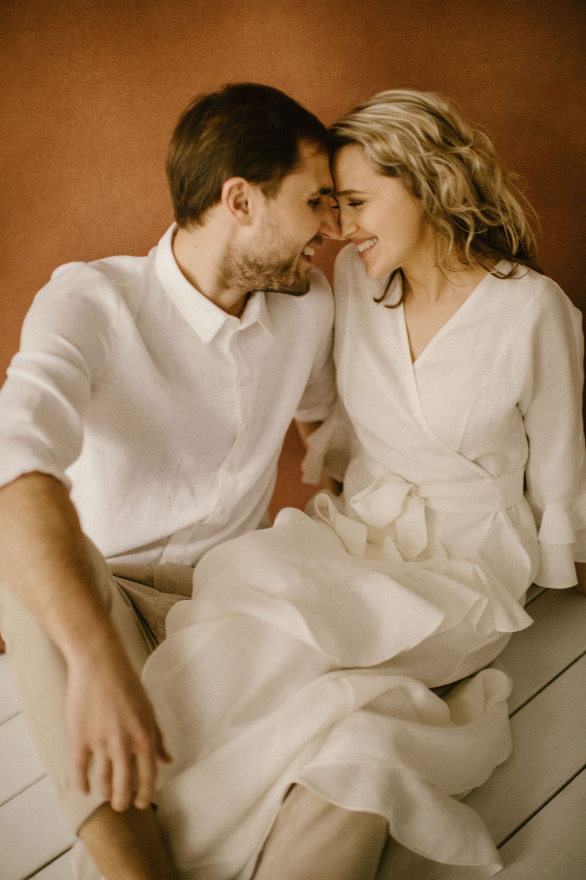 linen dress shirts wedding Men's Linen Beach Wedding Shirt Long Sleeve Stone Buttons White / 2X