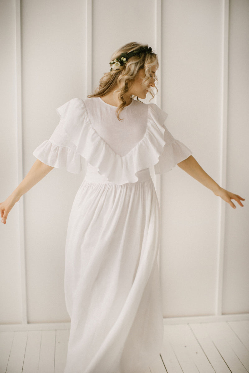 Linen Hippie Wedding Dress. Handcrafted. World Wide Shipping. Linen Wedding Dress Linen Hippie Wedding Dress. Handcrafted. World Wide Shipping. Linen Wedding Dress