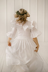 Linen Hippie Wedding Dress