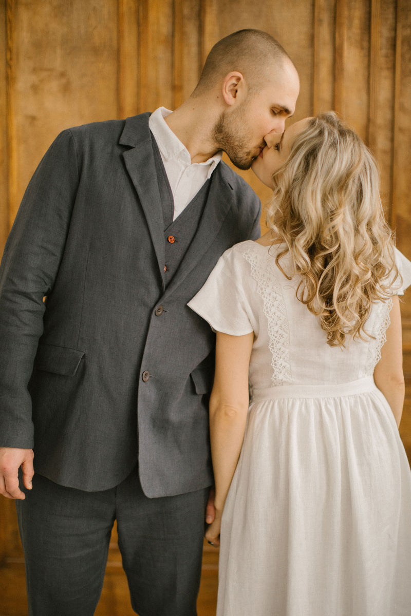 Linen Wedding Dress