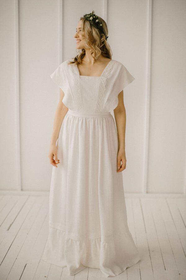 Linen Wedding Dress
